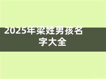2025年梁姓男孩名字大全