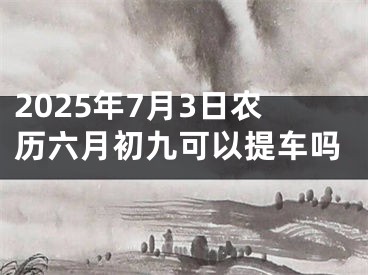 2025年7月3日农历六月初九可以提车吗