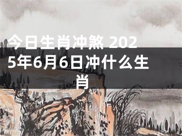 今日生肖冲煞 2025年6月6日冲什么生肖 