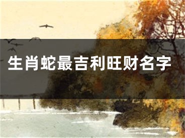 生肖蛇最吉利旺财名字