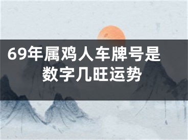 69年属鸡人车牌号是数字几旺运势
