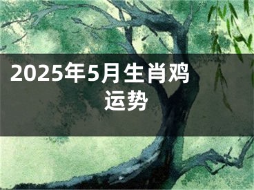 2025年5月生肖鸡运势