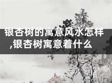 银杏树的寓意风水怎样,银杏树寓意着什么