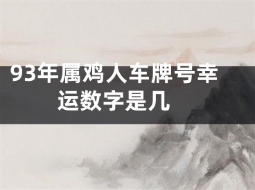 93年属鸡人车牌号幸运数字是几 