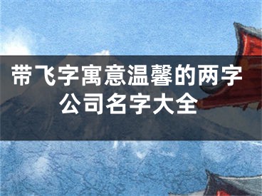带飞字寓意温馨的两字公司名字大全