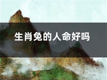 生肖兔的人命好吗