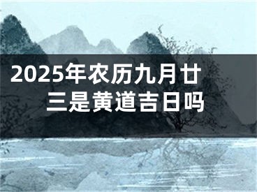 2025年农历九月廿三是黄道吉日吗