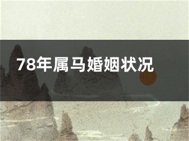 78年属马婚姻状况