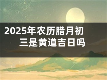 2025年农历腊月初三是黄道吉日吗