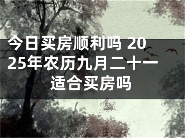 今日买房顺利吗 2025年农历九月二十一适合买房吗