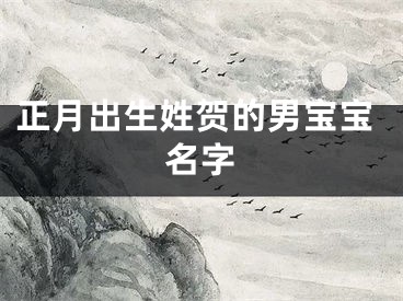正月出生姓贺的男宝宝名字