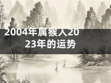 2004年属猴人2023年的运势