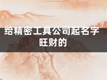 给精密工具公司起名字旺财的