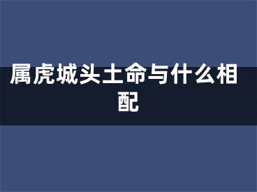属虎城头土命与什么相配