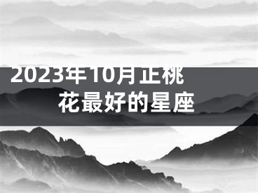 2023年10月正桃花最好的星座