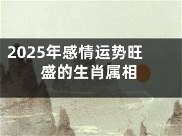 2025年感情运势旺盛的生肖属相