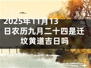 2025年11月13日农历九月二十四是迁坟黄道吉日吗