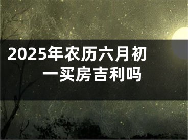 2025年农历六月初一买房吉利吗