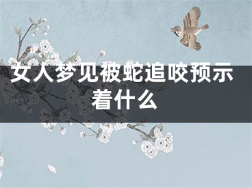 女人梦见被蛇追咬预示着什么