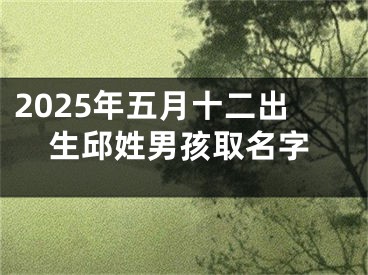 2025年五月十二出生邱姓男孩取名字