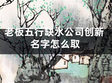 老板五行缺水公司创新名字怎么取