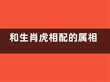 和生肖虎相配的属相