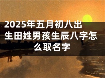 2025年五月初八出生田姓男孩生辰八字怎么取名字