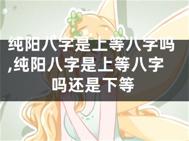 纯阳八字是上等八字吗,纯阳八字是上等八字吗还是下等