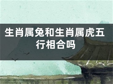 生肖属兔和生肖属虎五行相合吗