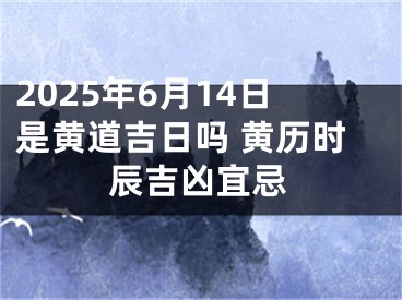 2025年6月14日是黄道吉日吗 黄历时辰吉凶宜忌