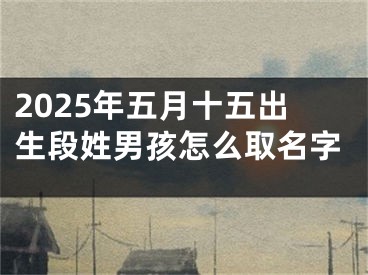 2025年五月十五出生段姓男孩怎么取名字