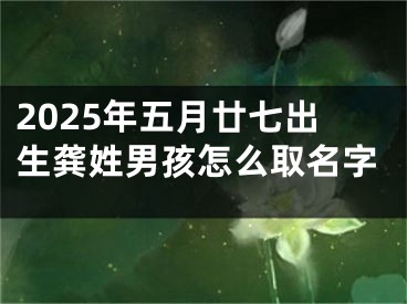 2025年五月廿七出生龚姓男孩怎么取名字