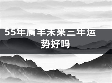 55年属羊未来三年运势好吗