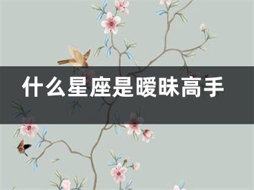 什么星座是暧昧高手