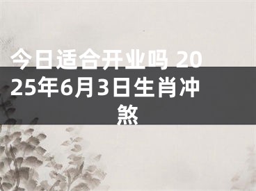 今日适合开业吗 2025年6月3日生肖冲煞