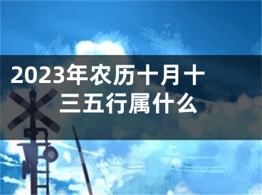 2023年农历十月十三五行属什么