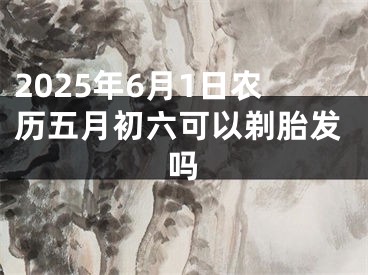 2025年6月1日农历五月初六可以剃胎发吗