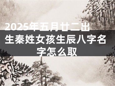 2025年五月廿二出生秦姓女孩生辰八字名字怎么取