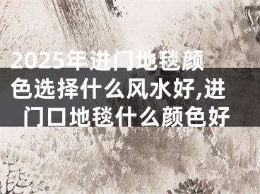 2025年进门地毯颜色选择什么风水好,进门口地毯什么颜色好