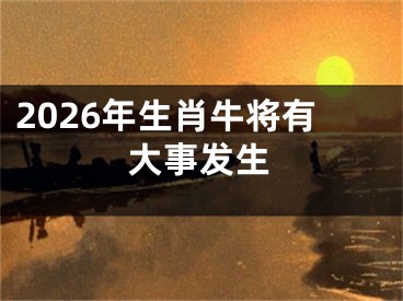 2026年生肖牛将有大事发生