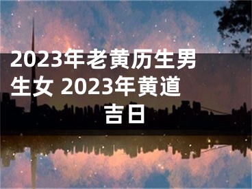 2023年老黄历生男生女 2023年黄道吉日