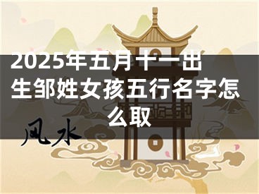 2025年五月十一出生邹姓女孩五行名字怎么取