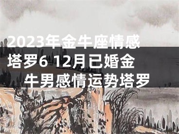 2023年金牛座情感塔罗6 12月已婚金牛男感情运势塔罗