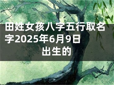 田姓女孩八字五行取名字2025年6月9日出生的