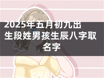 2025年五月初九出生段姓男孩生辰八字取名字