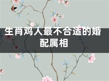 生肖鸡人最不合适的婚配属相