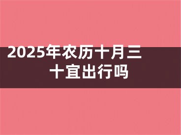 2025年农历十月三十宜出行吗