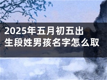 2025年五月初五出生段姓男孩名字怎么取