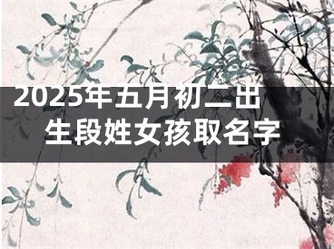 2025年五月初二出生段姓女孩取名字