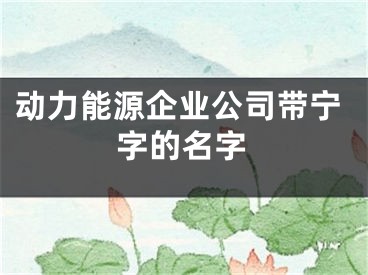 动力能源企业公司带宁字的名字